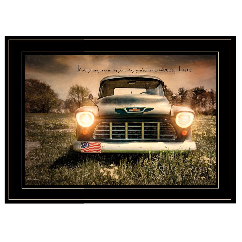 Wrong Lane 2 Black Framed Print Wall Art — view 1