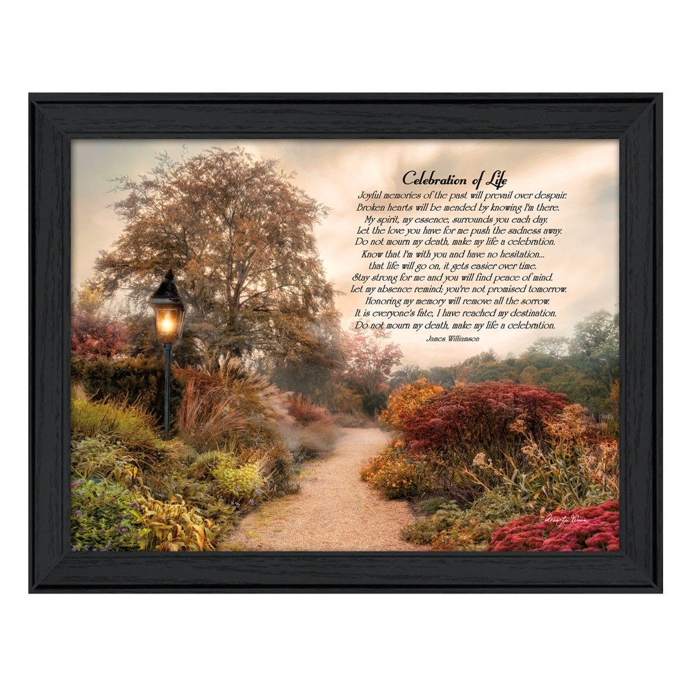 Celebration of Life Black Framed Print Wall Art HomeRoots