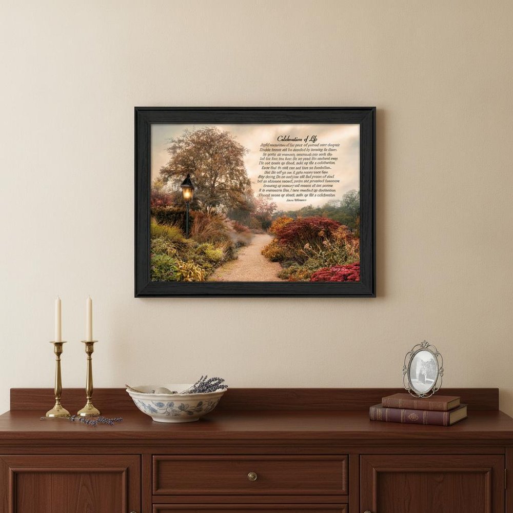 Celebration of Life Black Framed Print Wall Art HomeRoots