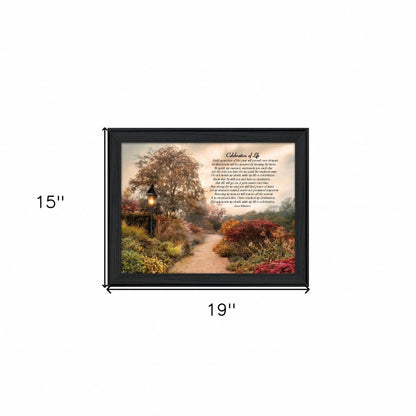 Celebration of Life Black Framed Print Wall Art HomeRoots