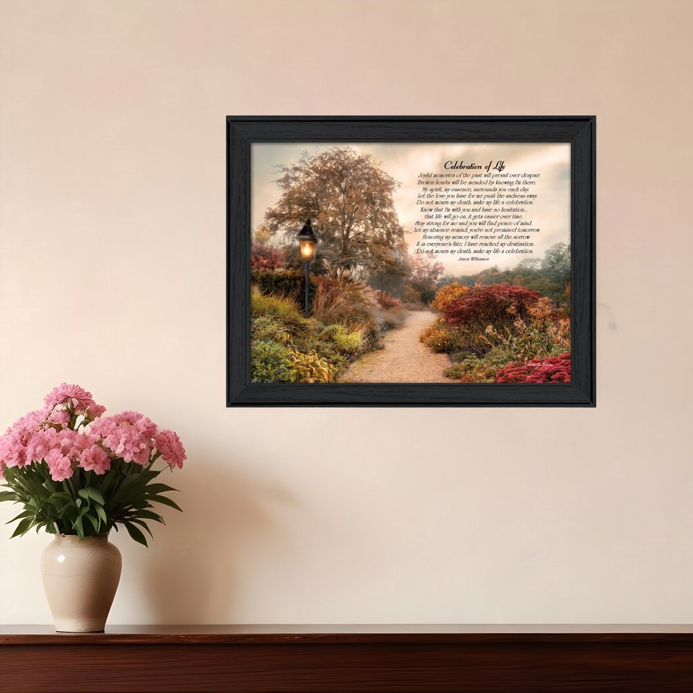 Celebration of Life Black Framed Print Wall Art HomeRoots