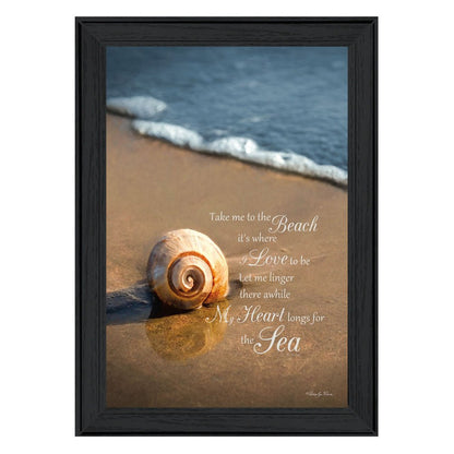 Take Me to the Beach Black Framed Print Wall Art HomeRoots