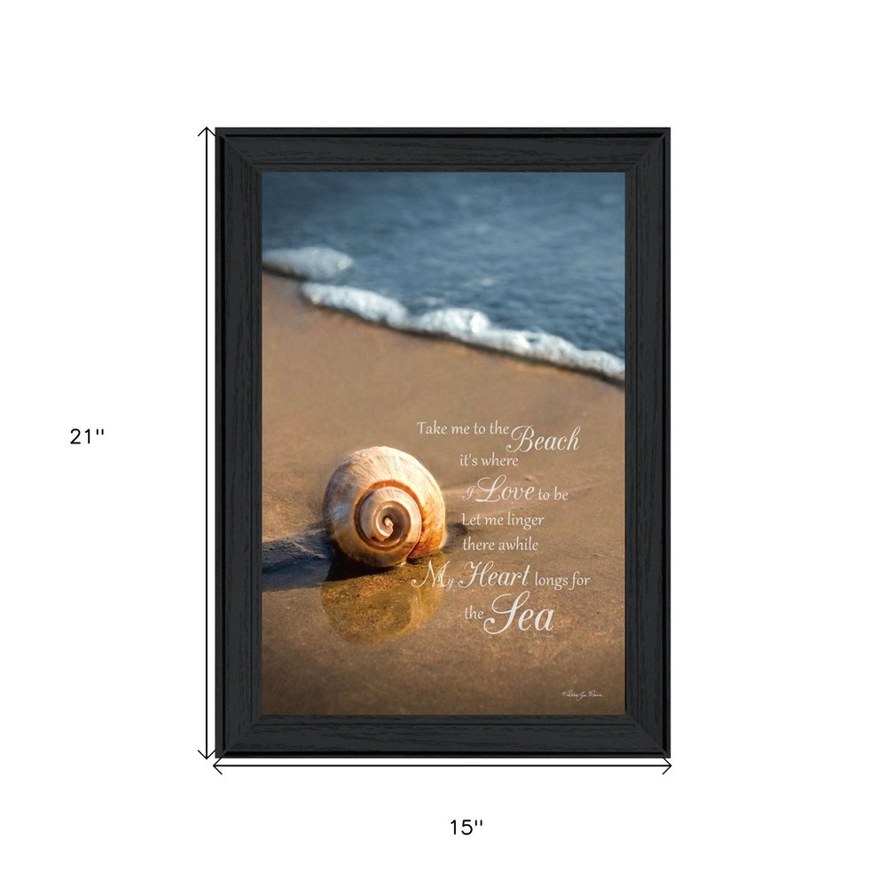 Take Me to the Beach Black Framed Print Wall Art HomeRoots