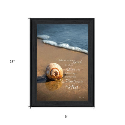 Take Me to the Beach Black Framed Print Wall Art HomeRoots