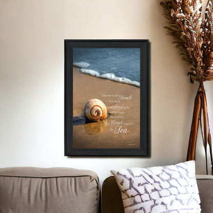 Take Me to the Beach Black Framed Print Wall Art HomeRoots