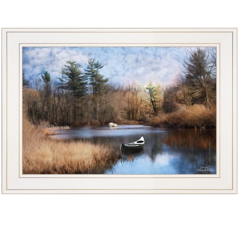 Riverside 1 White Framed Print Wall Art HomeRoots