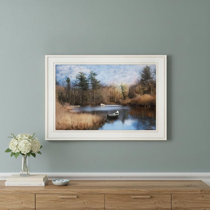 Riverside 1 White Framed Print Wall Art HomeRoots