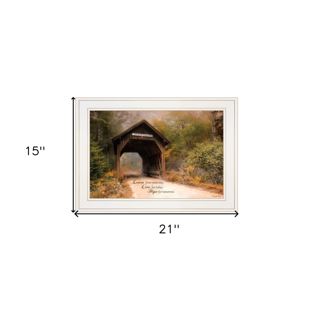 Live for Today 1 White Framed Print Wall Art HomeRoots