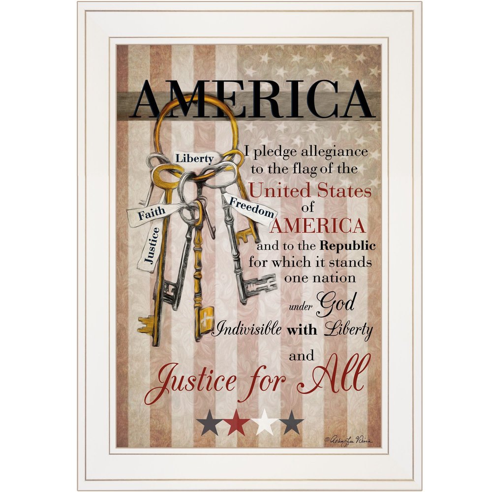 The Keys to Freedom 2 White Framed Print Wall Art HomeRoots
