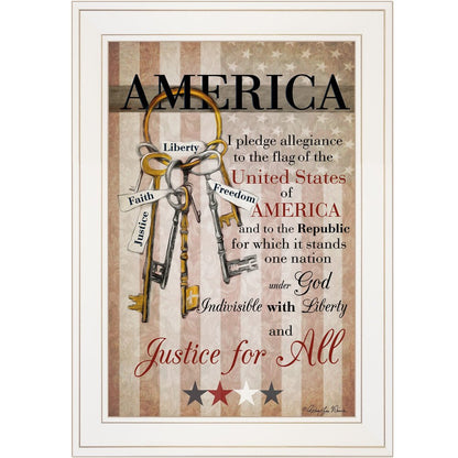 The Keys to Freedom 2 White Framed Print Wall Art HomeRoots