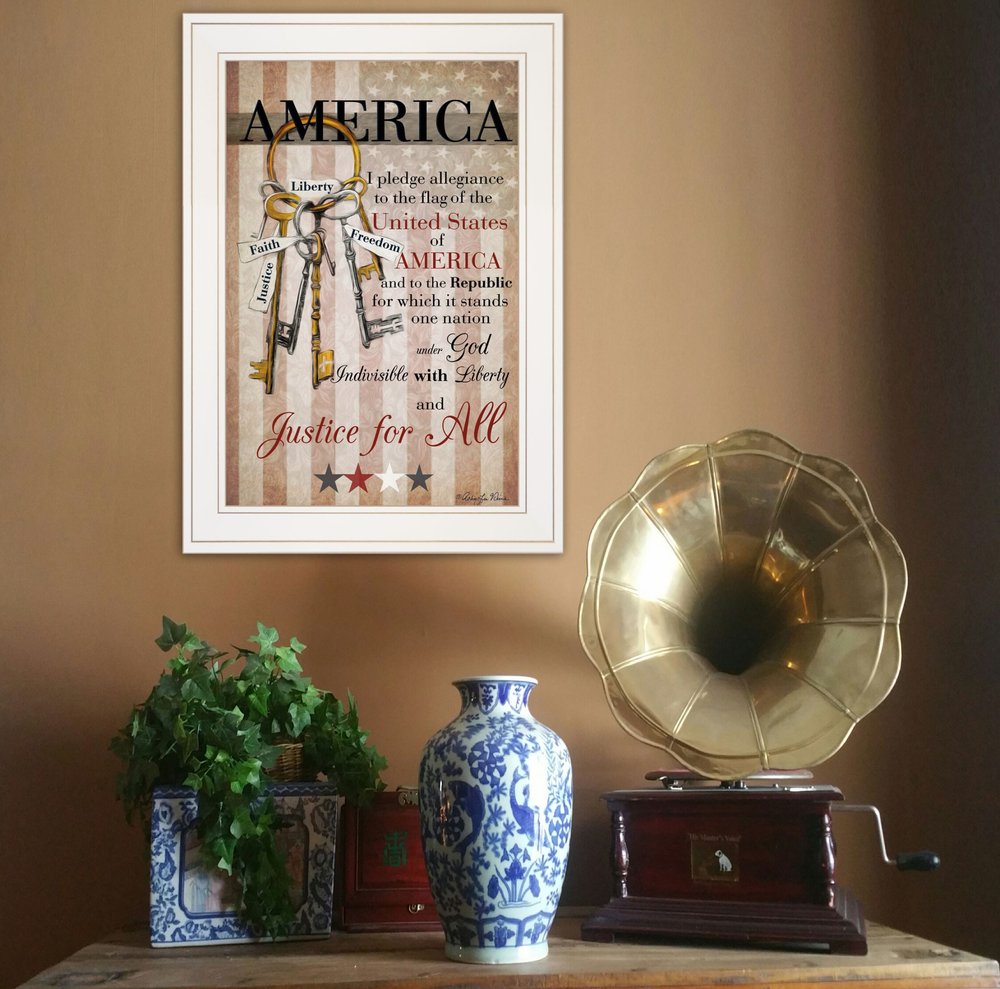 The Keys to Freedom 2 White Framed Print Wall Art HomeRoots