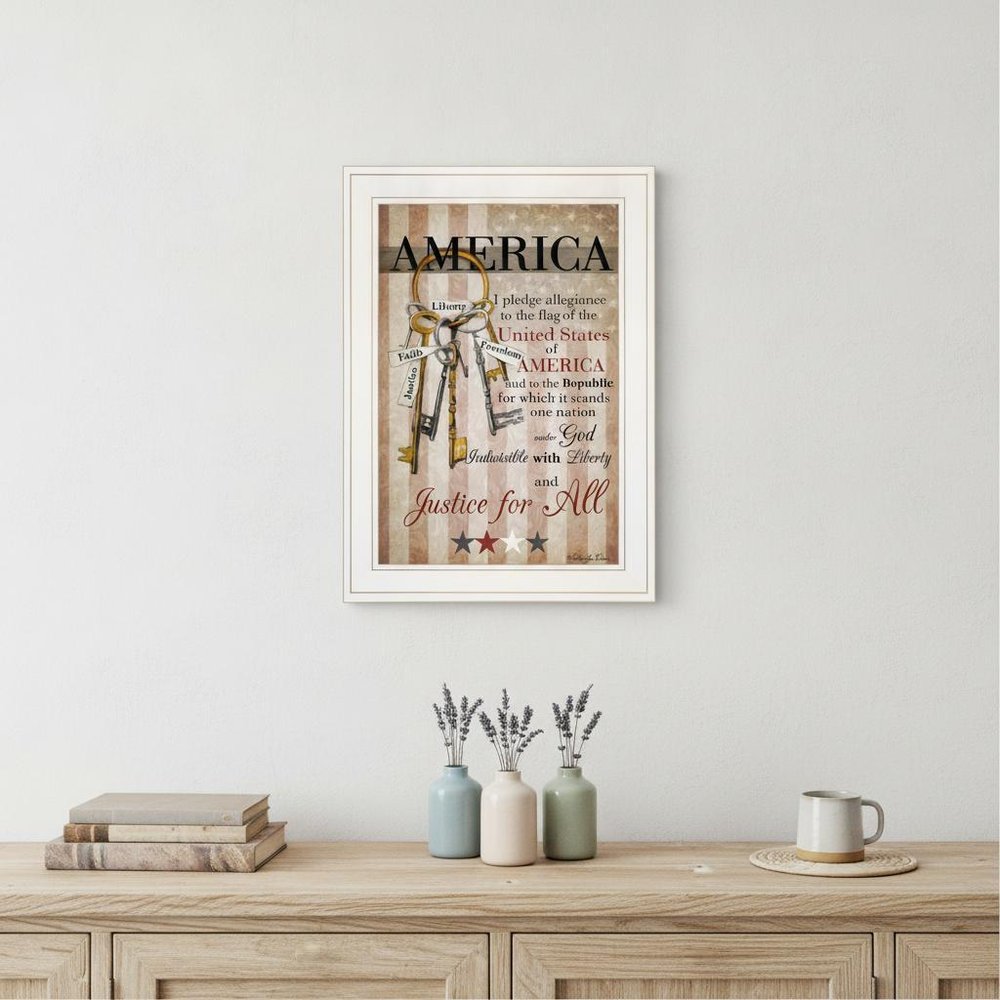 The Keys to Freedom 2 White Framed Print Wall Art HomeRoots