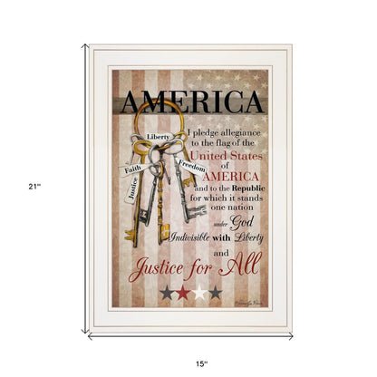 The Keys to Freedom 2 White Framed Print Wall Art HomeRoots