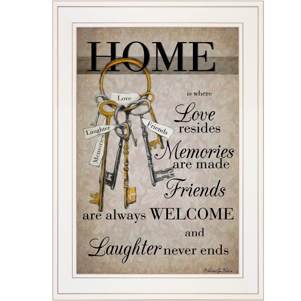 House Keys 1 White Framed Print Wall Art HomeRoots