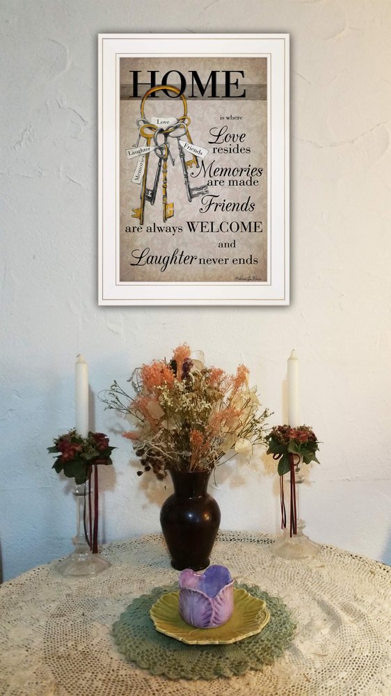 House Keys 1 White Framed Print Wall Art HomeRoots