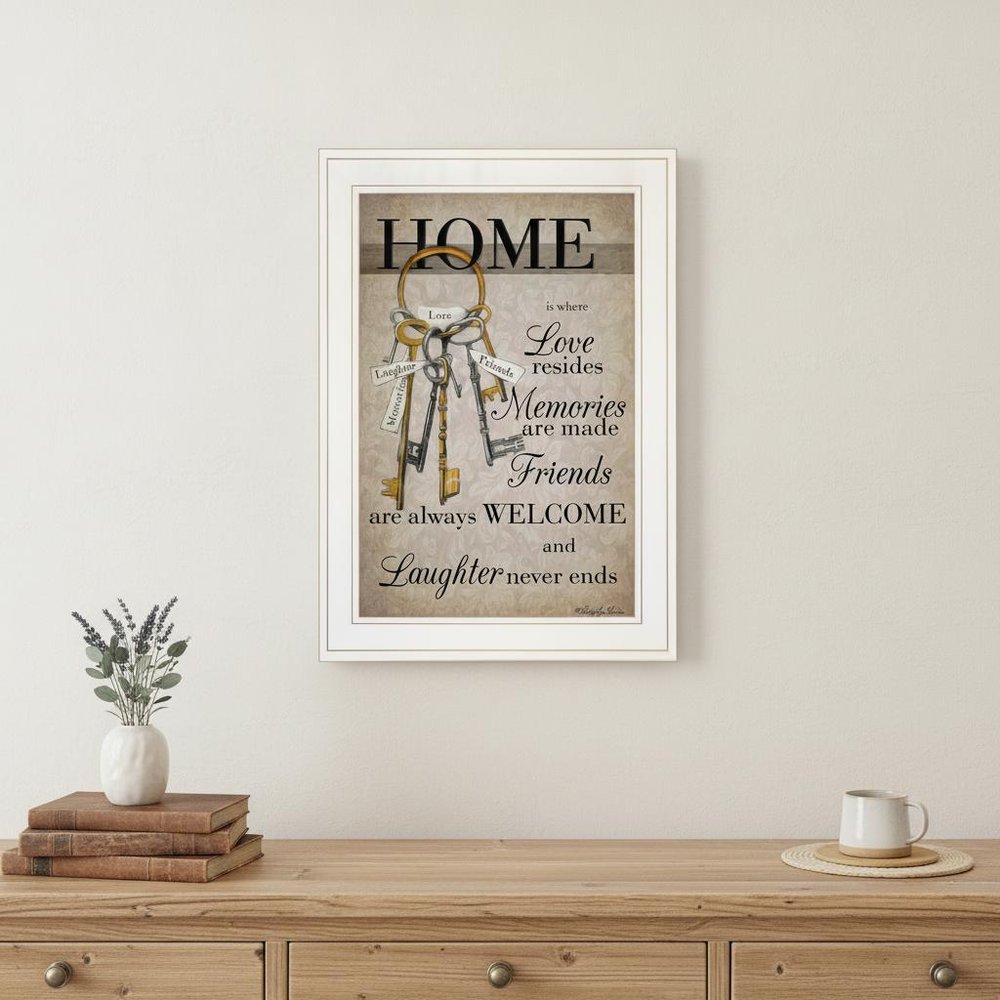 House Keys 1 White Framed Print Wall Art HomeRoots
