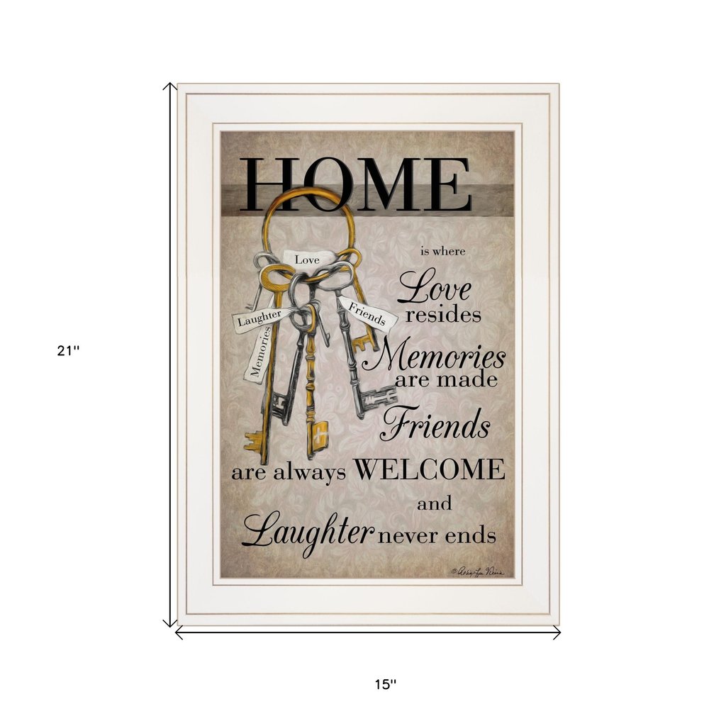 House Keys 1 White Framed Print Wall Art HomeRoots