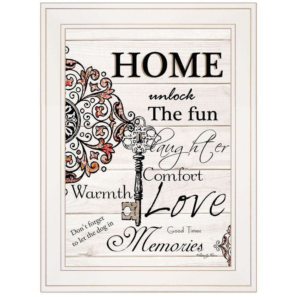 Home or Laughter 1 White Framed Print Wall Art HomeRoots