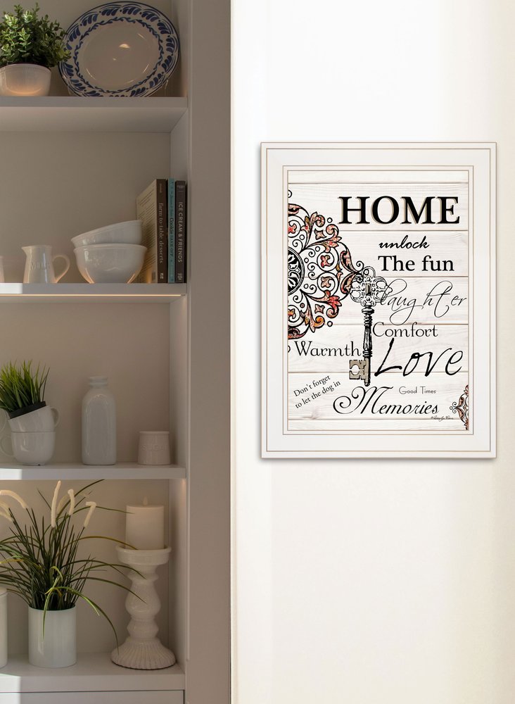 Home or Laughter 1 White Framed Print Wall Art HomeRoots