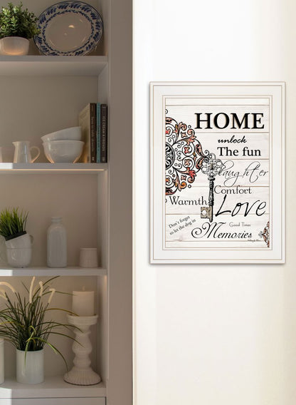 Home or Laughter 1 White Framed Print Wall Art HomeRoots