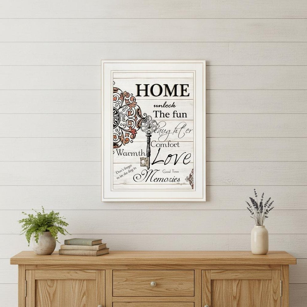 Home or Laughter 1 White Framed Print Wall Art HomeRoots