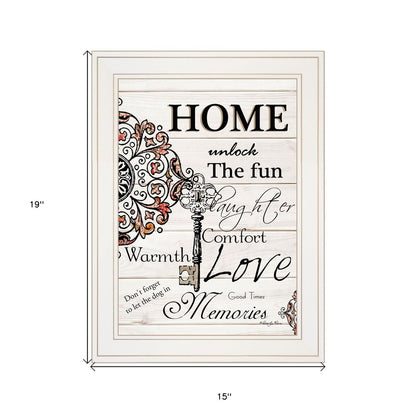 Home or Laughter 1 White Framed Print Wall Art HomeRoots
