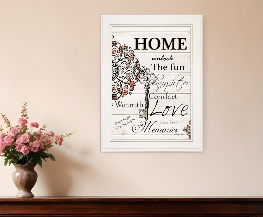 Home or Laughter 1 White Framed Print Wall Art HomeRoots