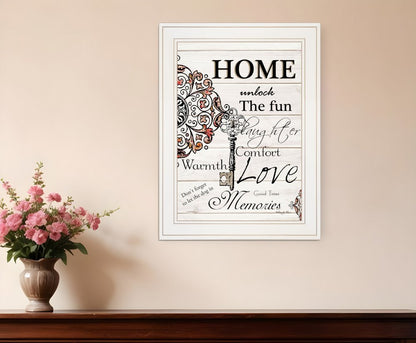 Home or Laughter 1 White Framed Print Wall Art HomeRoots