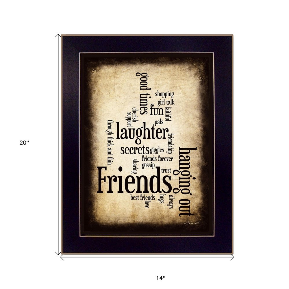 Friends 4 Black Framed Print Wall Art HomeRoots