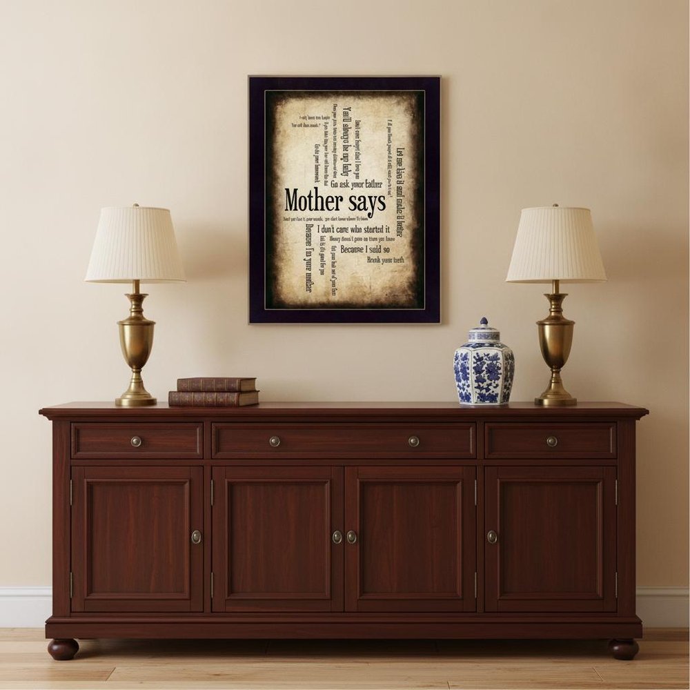 Mother Says 2 Black Framed Print Wall Art HomeRoots
