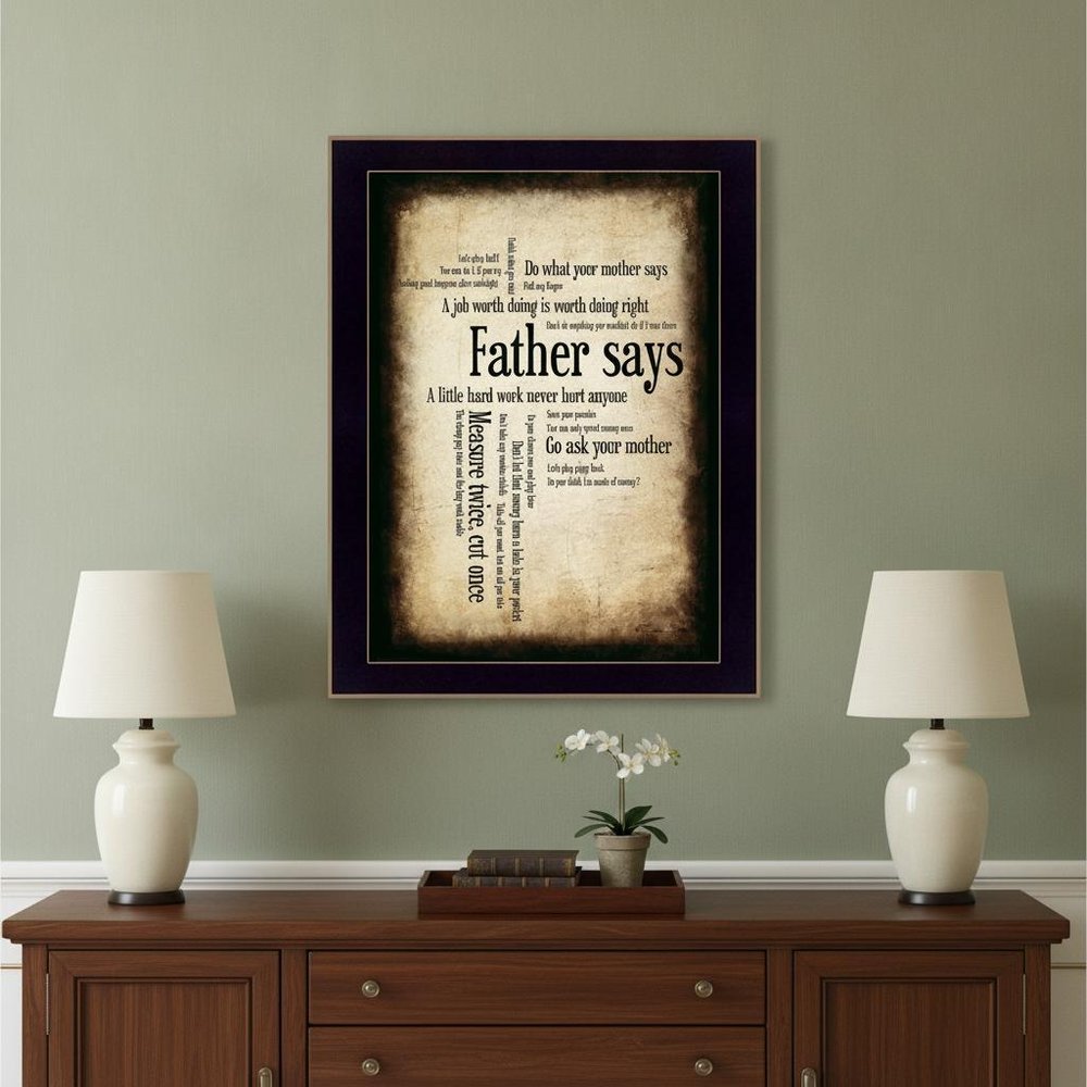 Father Says 2 Black Framed Print Wall Art HomeRoots