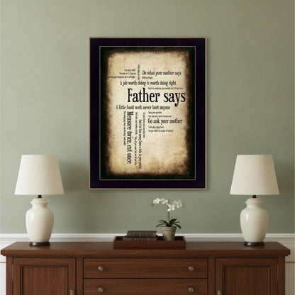 Father Says 2 Black Framed Print Wall Art HomeRoots