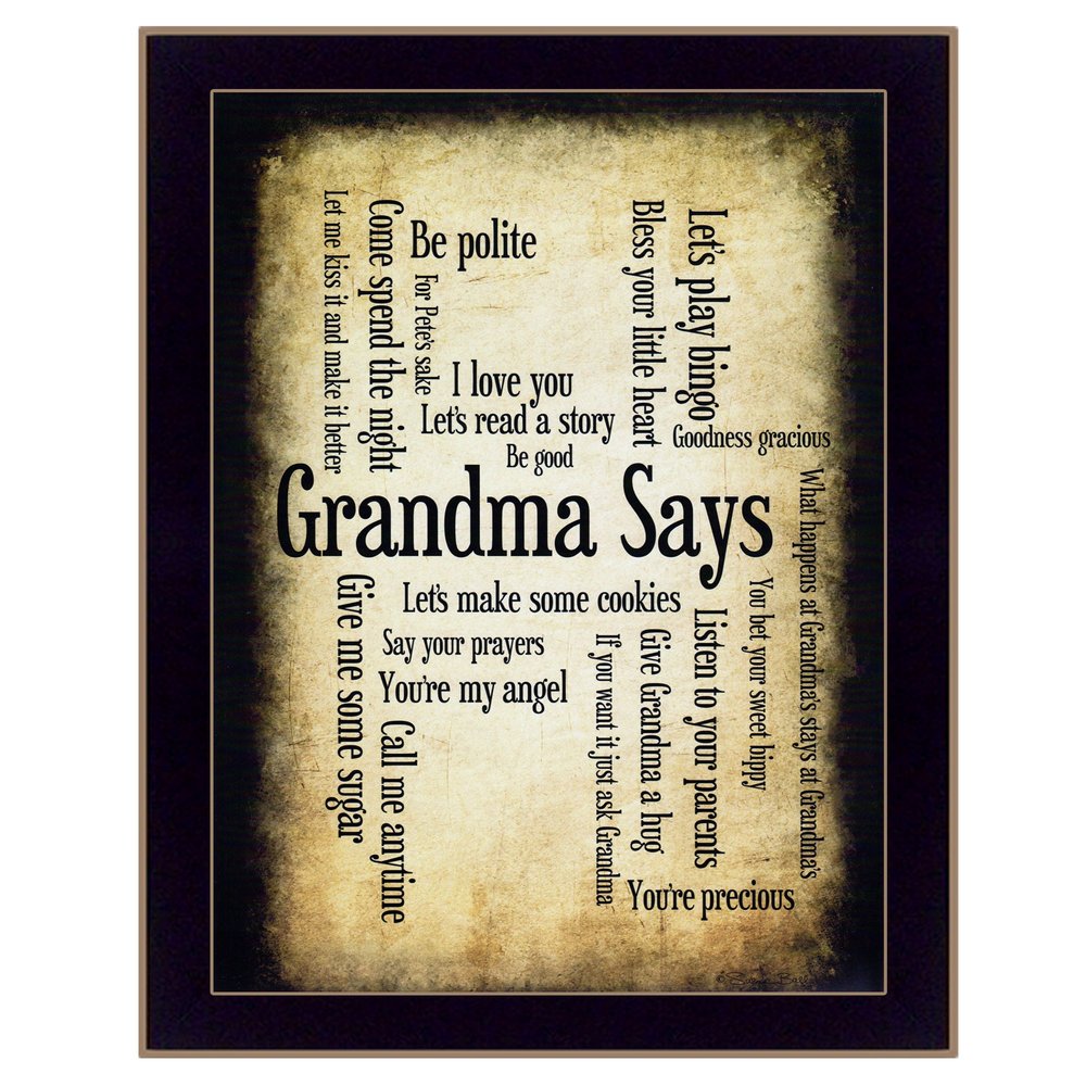 Grandma Says 2 Black Framed Print Wall Art HomeRoots