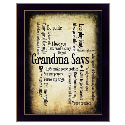 Grandma Says 2 Black Framed Print Wall Art HomeRoots