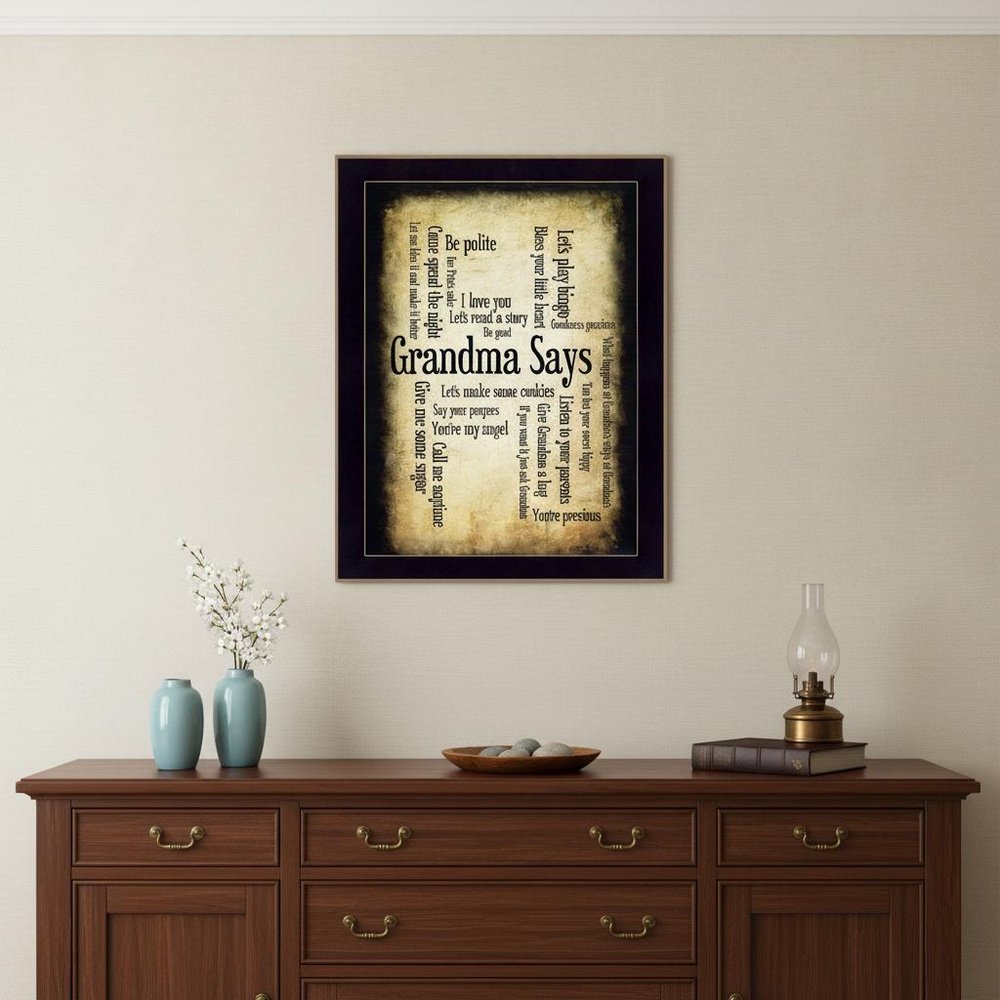 Grandma Says 2 Black Framed Print Wall Art HomeRoots