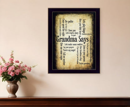 Grandma Says 2 Black Framed Print Wall Art HomeRoots