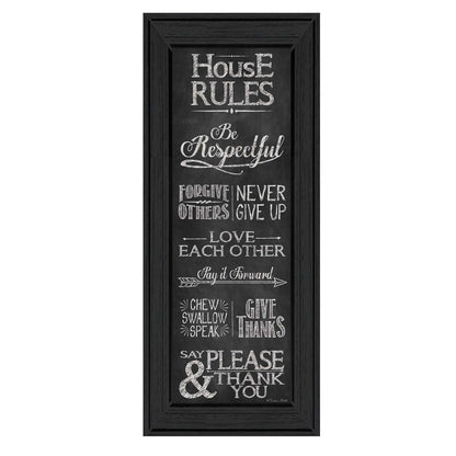 House Rules Black Framed Print Wall Art HomeRoots