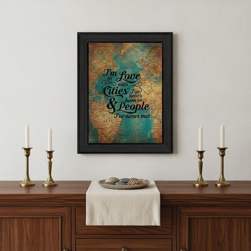 Cities and People Black Framed Print Wall Art HomeRoots
