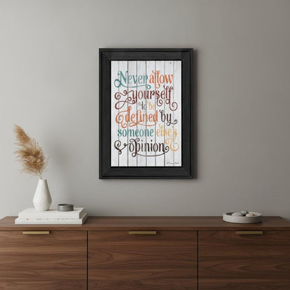 Never Allow Yourself Black Framed Print Wall Art HomeRoots