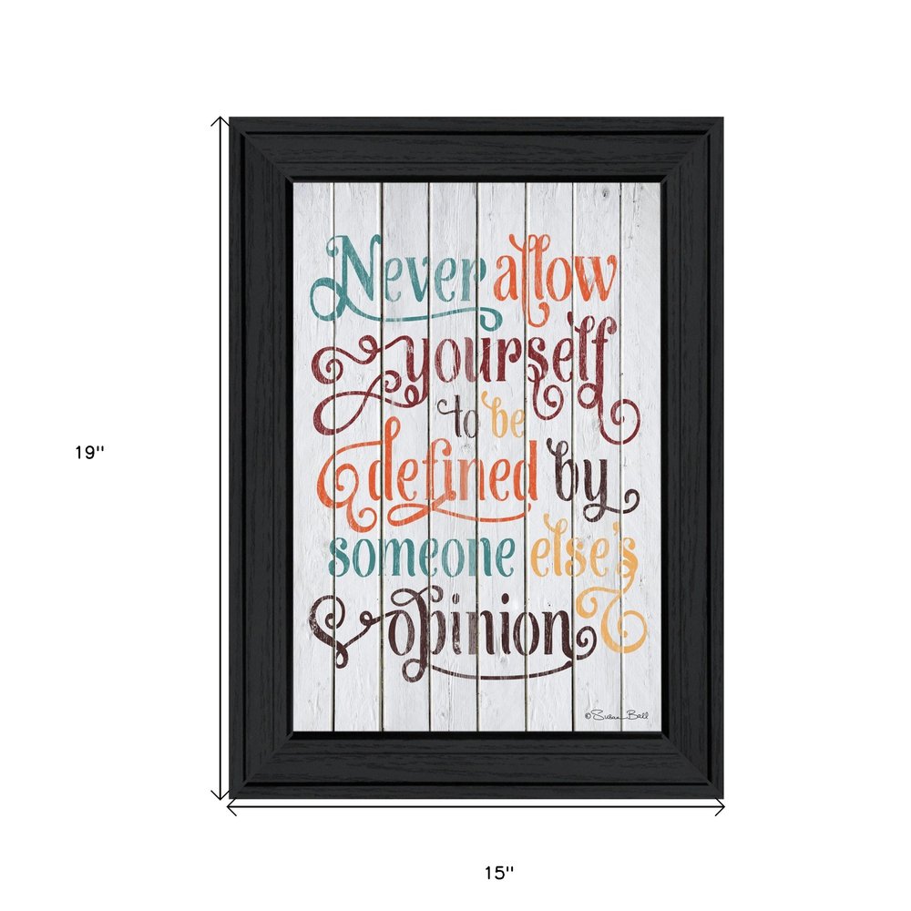 Never Allow Yourself Black Framed Print Wall Art HomeRoots
