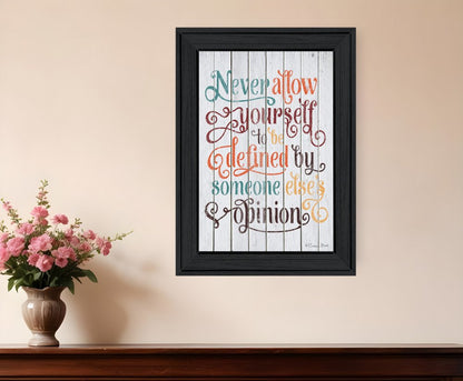 Never Allow Yourself Black Framed Print Wall Art HomeRoots