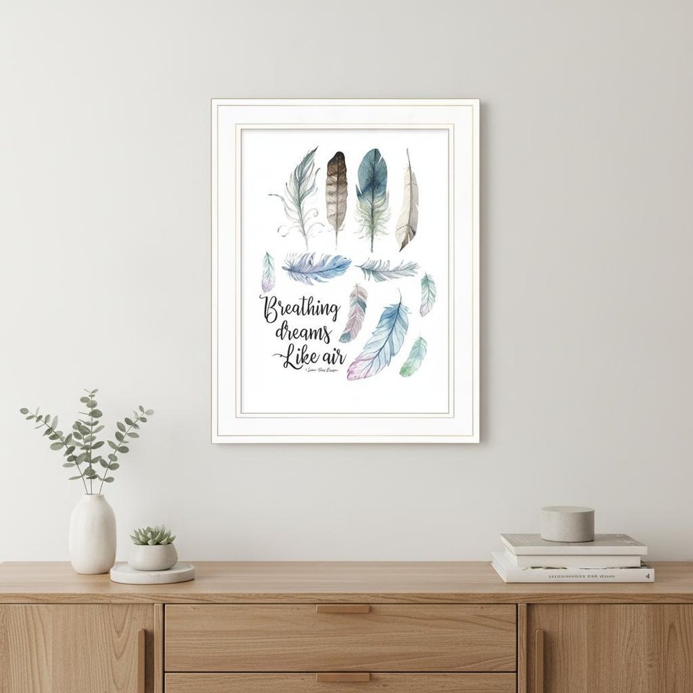 Breathing Dreams Like Air 1 White Framed Print Wall Art HomeRoots