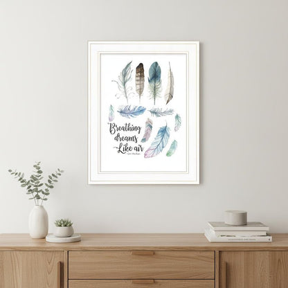 Breathing Dreams Like Air 1 White Framed Print Wall Art HomeRoots
