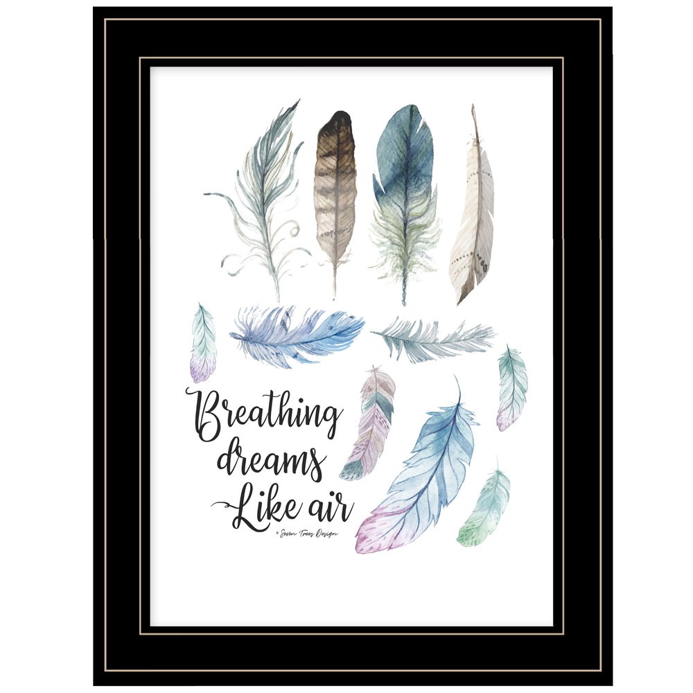 Breathing Dreams Like Air 2 Black Framed Print Wall Art HomeRoots