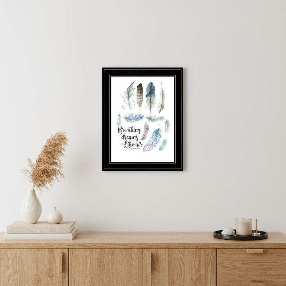 Breathing Dreams Like Air 2 Black Framed Print Wall Art HomeRoots