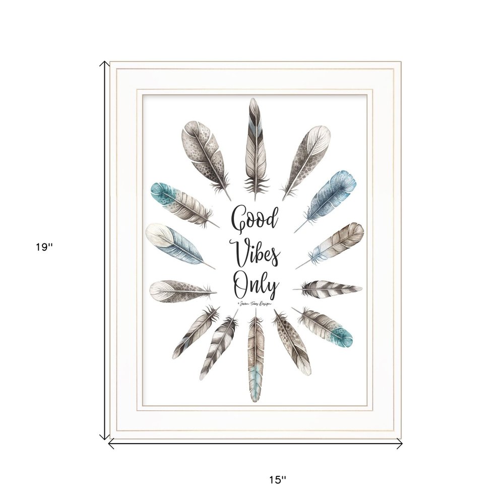 Good Vibes Only 1 White Framed Print Wall Art HomeRoots
