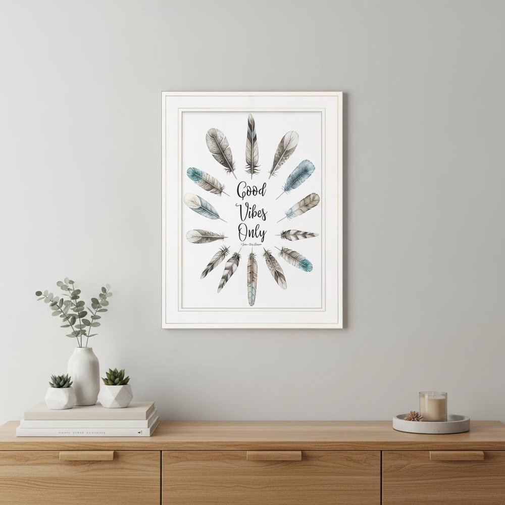 Good Vibes Only 1 White Framed Print Wall Art HomeRoots