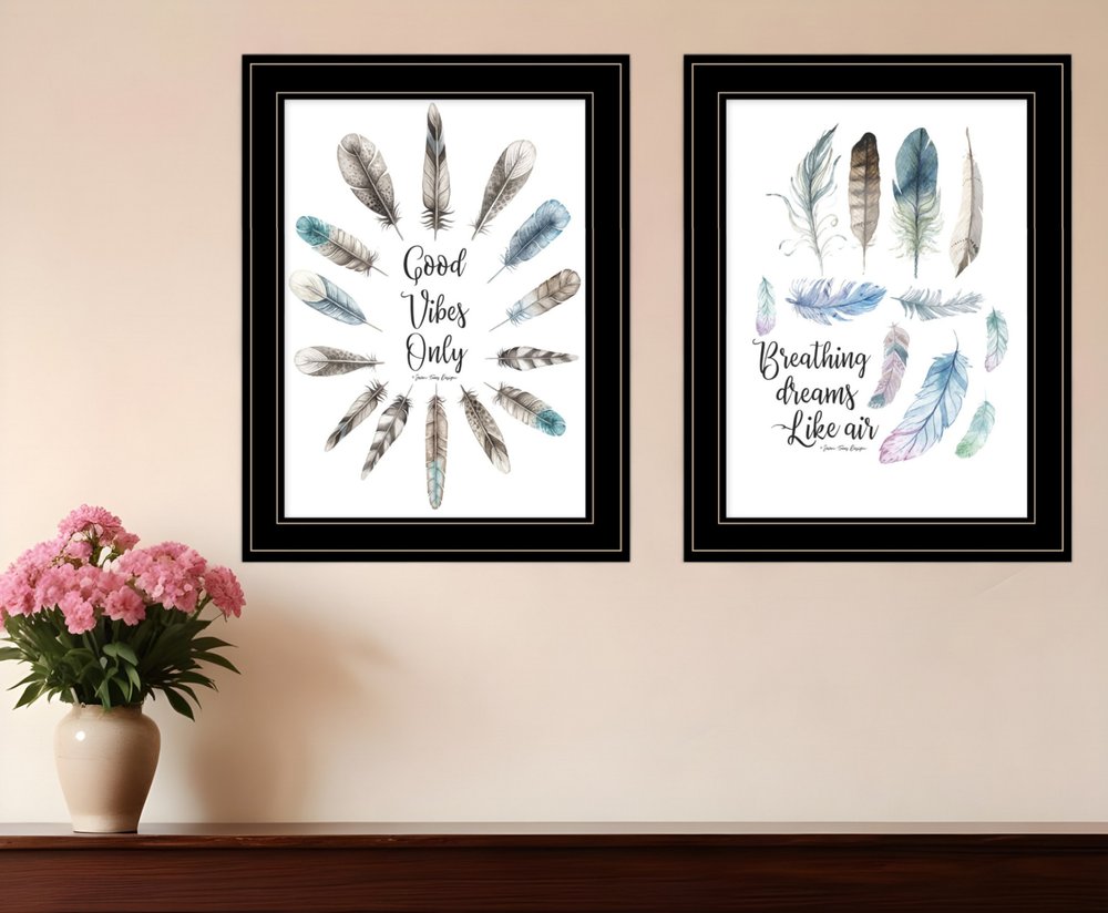 Good Vibes Only 2 Black Framed Print Wall Art HomeRoots
