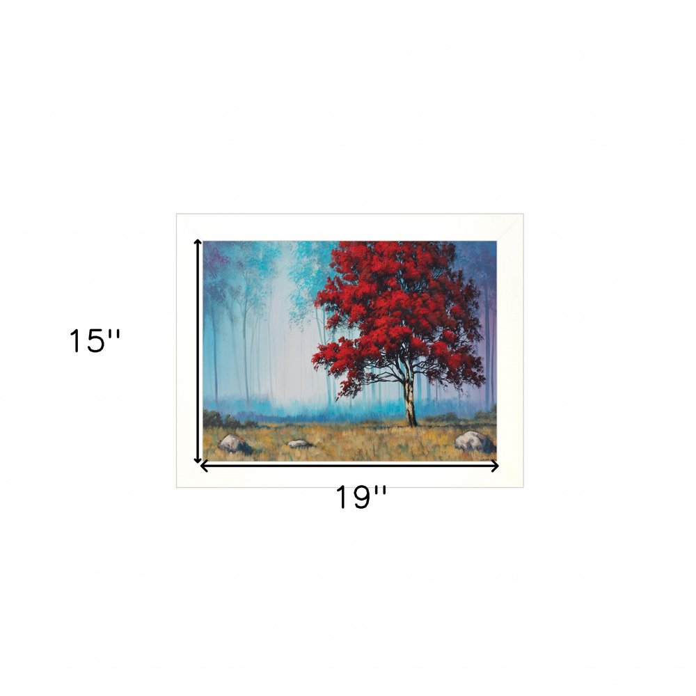 Red Tree 3 White Framed Print Wall Art HomeRoots