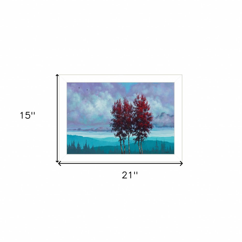 Two Red Trees 1 White Framed Print Wall Art HomeRoots